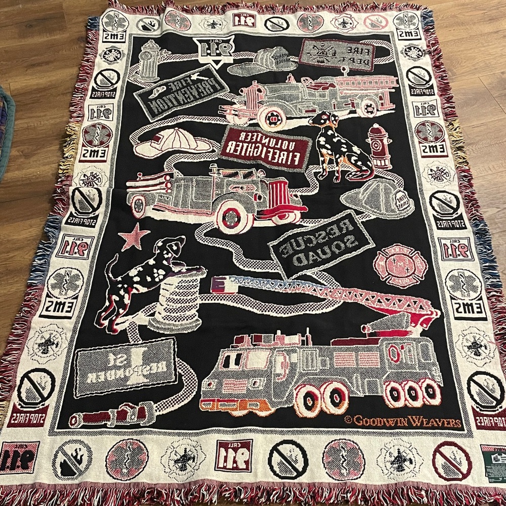 Goodwin Weavers 100% Cotton Woven First Responders Blanket Throw - Picture 5 of 7